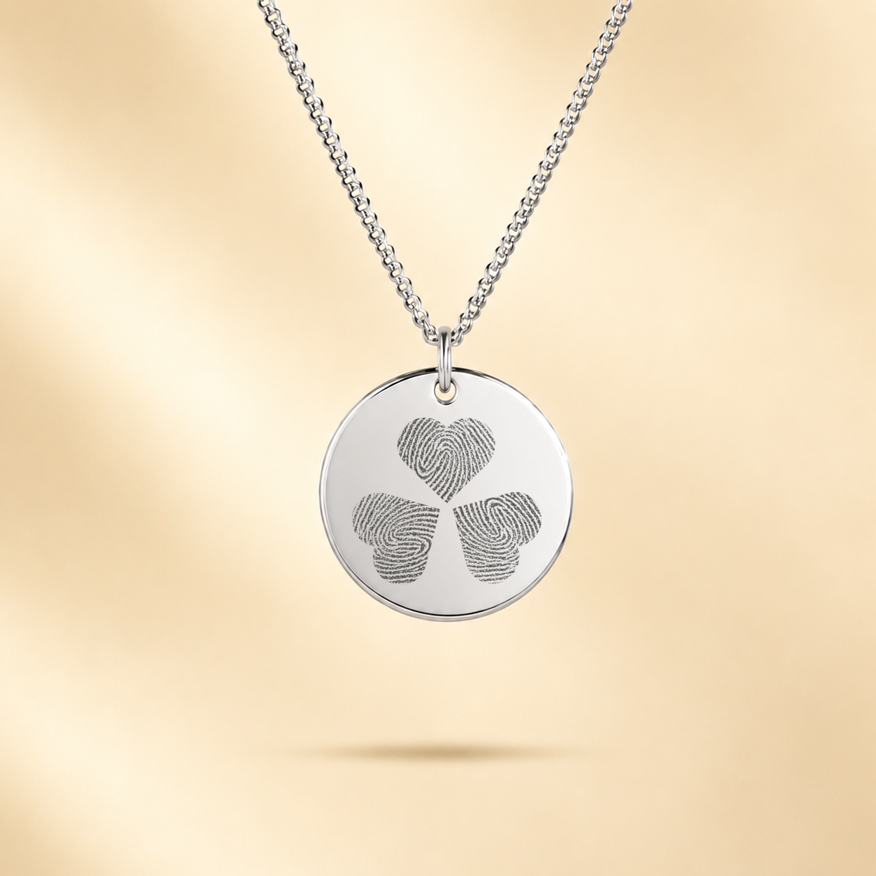 DRIE VINGERAFDRUKKEN MUNT KETTING