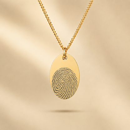 VINGERAFDRUK OVAAL KETTING