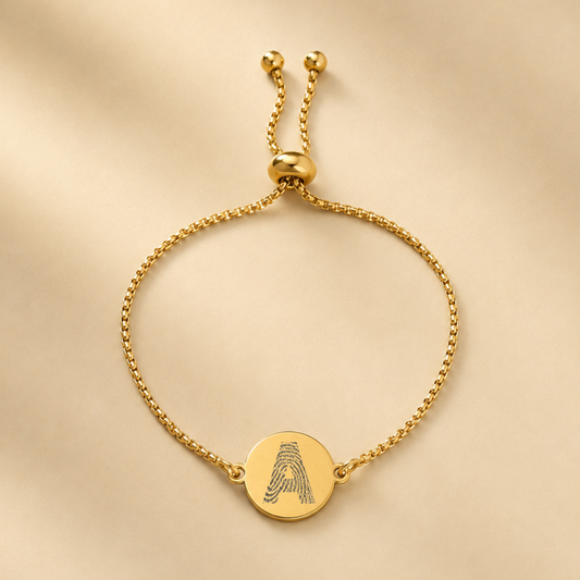 VINGERAFDRUK LETTER VERSTELBARE ARMBAND