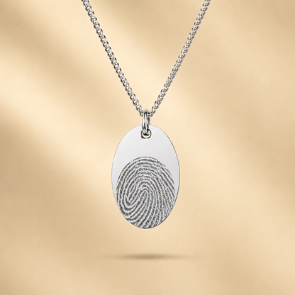 VINGERAFDRUK OVAAL KETTING