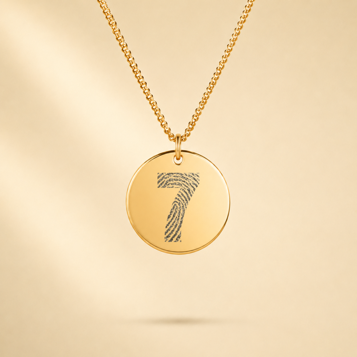 VINGERAFDRUK CIJFER MUNT KETTING