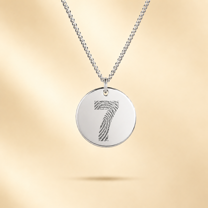 VINGERAFDRUK CIJFER MUNT KETTING