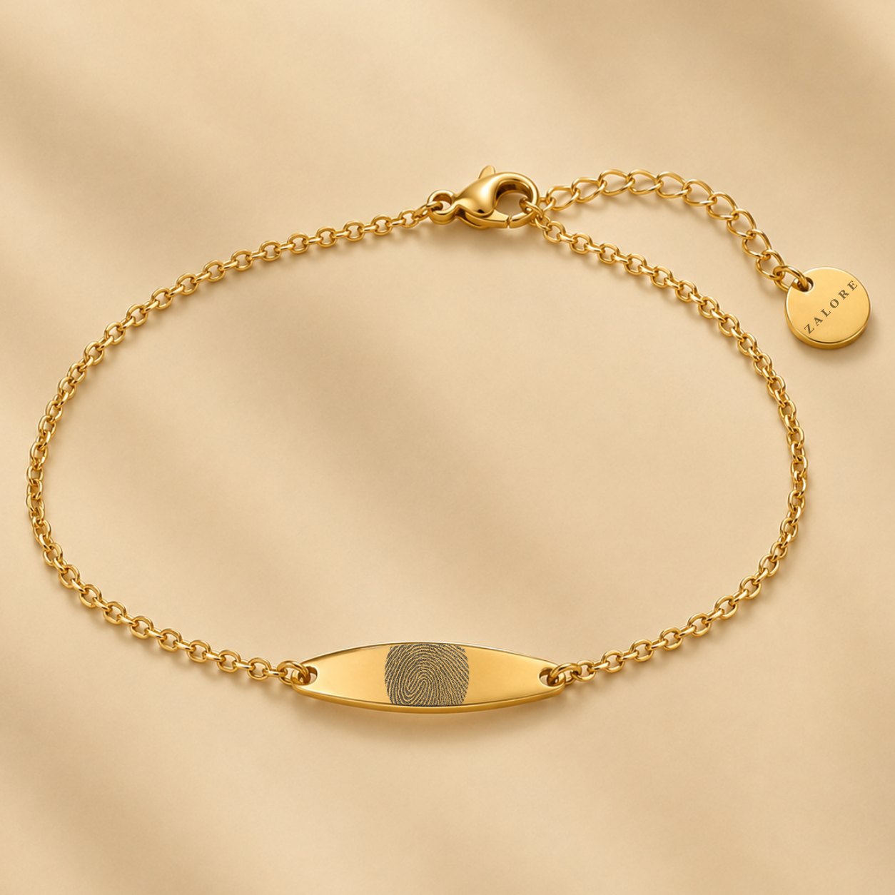 VINGERAFDRUK OVAAL BALKJE ARMBAND
