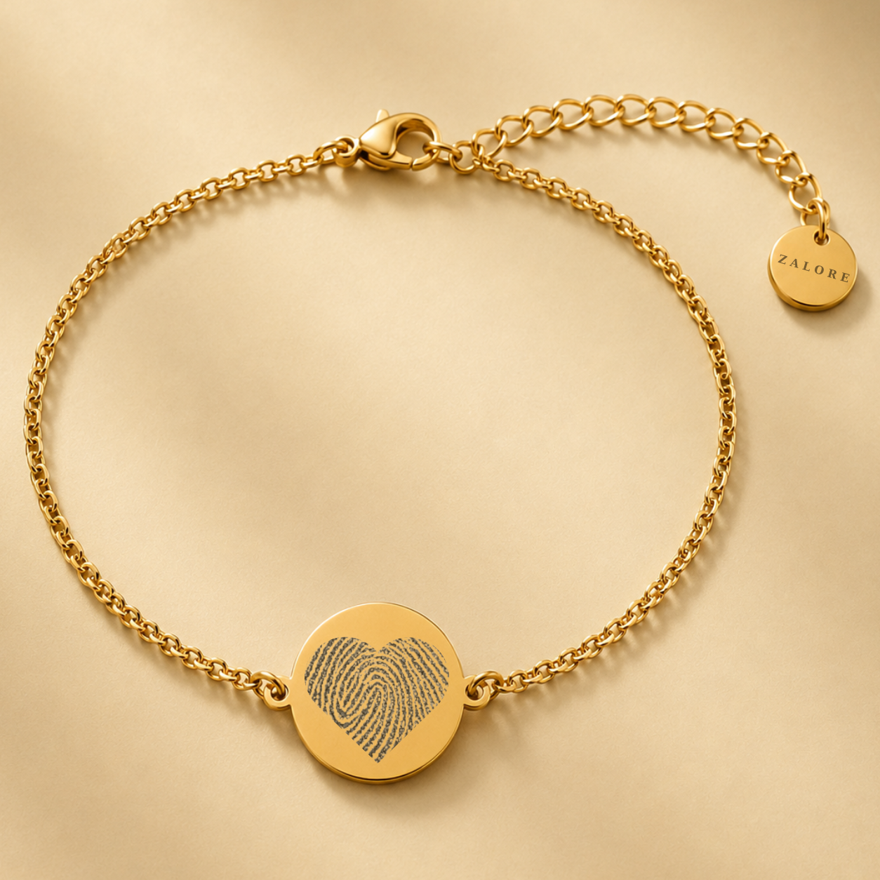 HARTJES VINGERAFDRUK MUNT ARMBAND