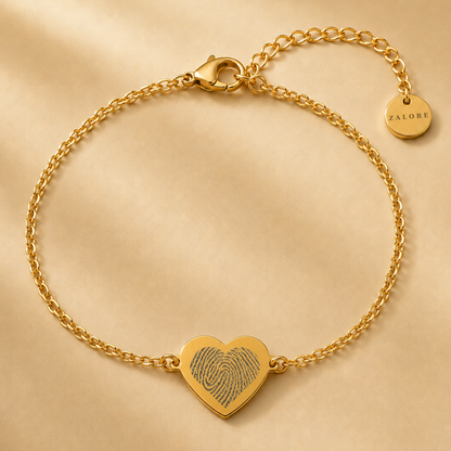 VINGERAFDRUK HARTJES ARMBAND