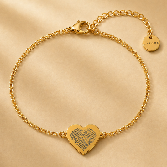 VINGERAFDRUK HARTJES ARMBAND