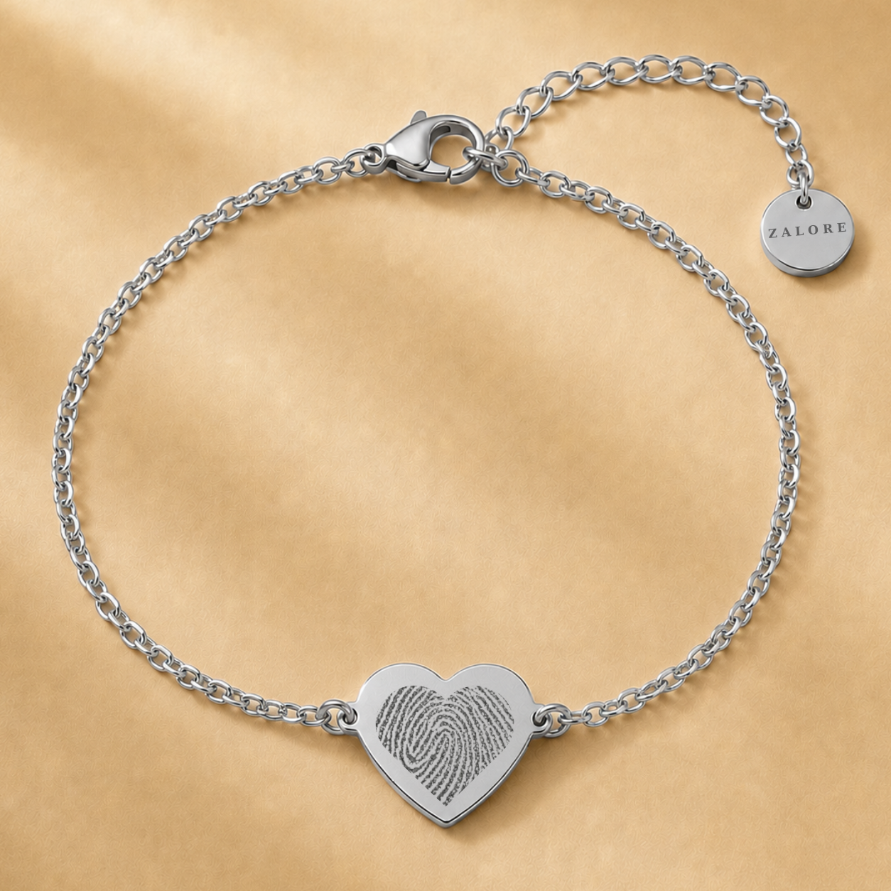 VINGERAFDRUK HARTJES ARMBAND