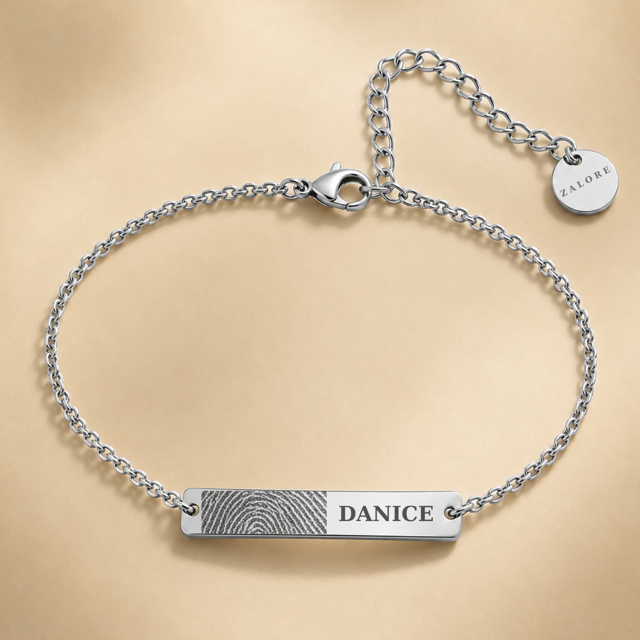 VINGERAFDRUK NAAM BALKJE ARMBAND
