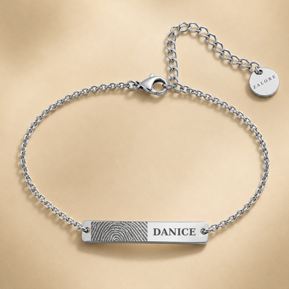 VINGERAFDRUK NAAM BALKJE ARMBAND