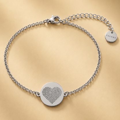 HARTJES VINGERAFDRUK MUNT ARMBAND