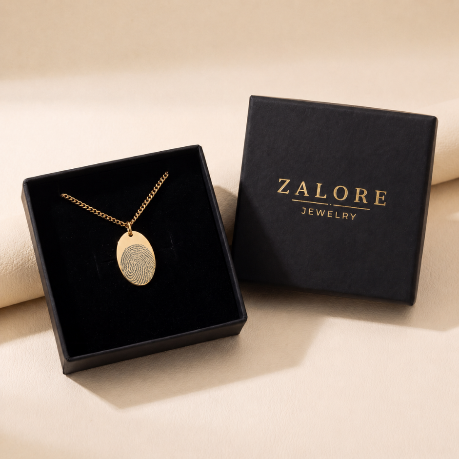 VINGERAFDRUK OVAAL KETTING