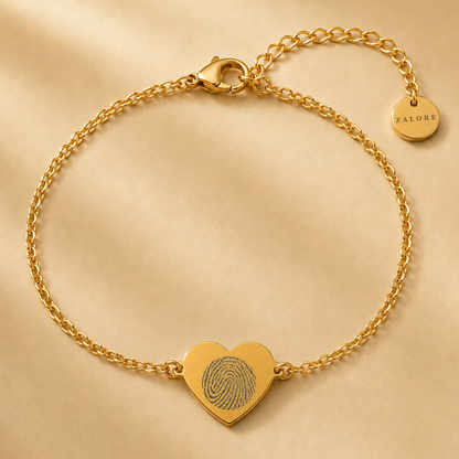 RONDE VINGERAFDRUK HARTJES ARMBAND