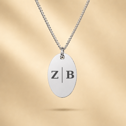 INITIALEN OVAAL KETTING