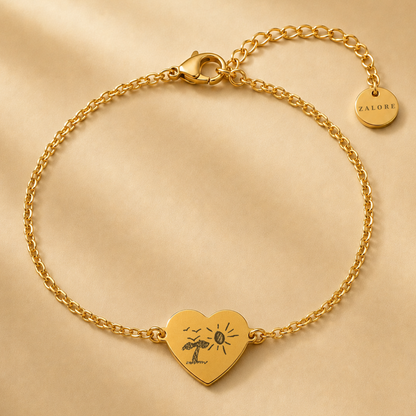 TEKENING HARTJE ARMBAND