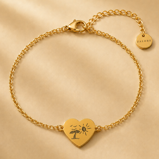 TEKENING HARTJE ARMBAND