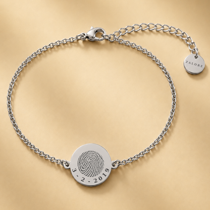 VINGERAFDRUK DATUM MUNT ARMBAND