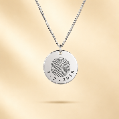 VINGERAFDRUK MUNT DATUM KETTING