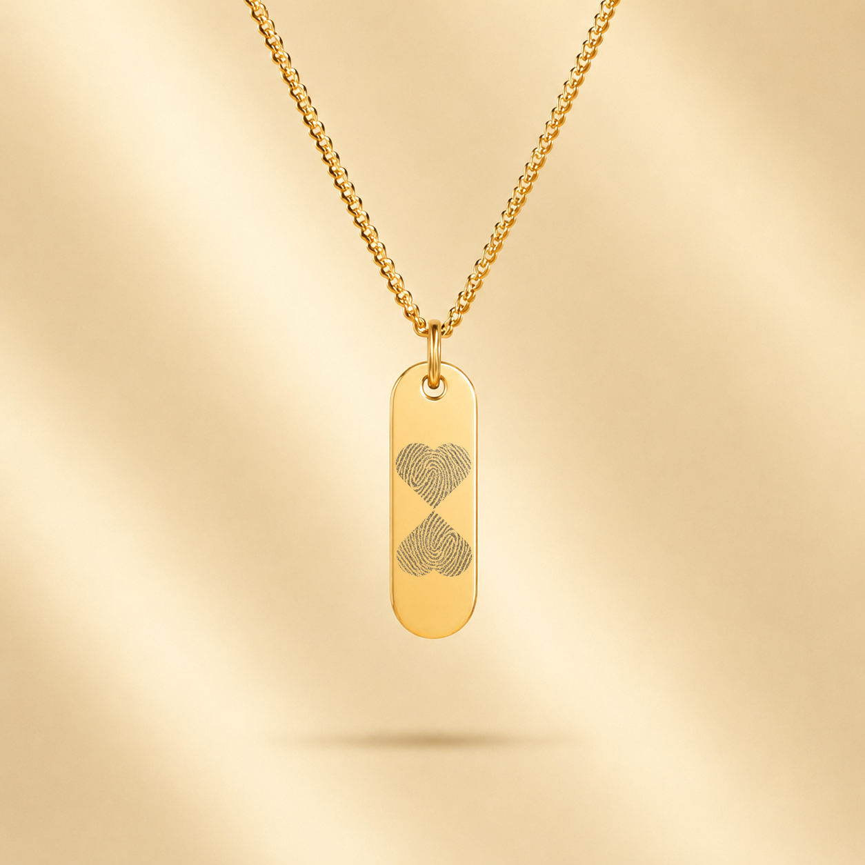 TWEE VINGERAFDRUKKEN STAAFJE KETTING