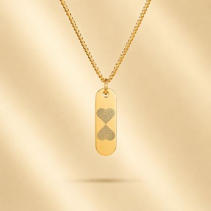 TWEE VINGERAFDRUKKEN STAAFJE KETTING