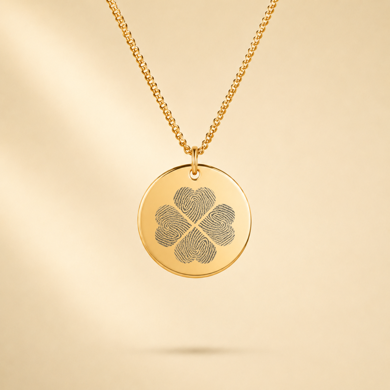 FAMILIE VINGERAFDRUK MUNT KETTING