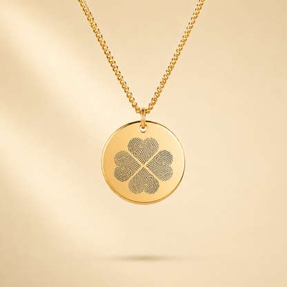 FAMILIE VINGERAFDRUK MUNT KETTING