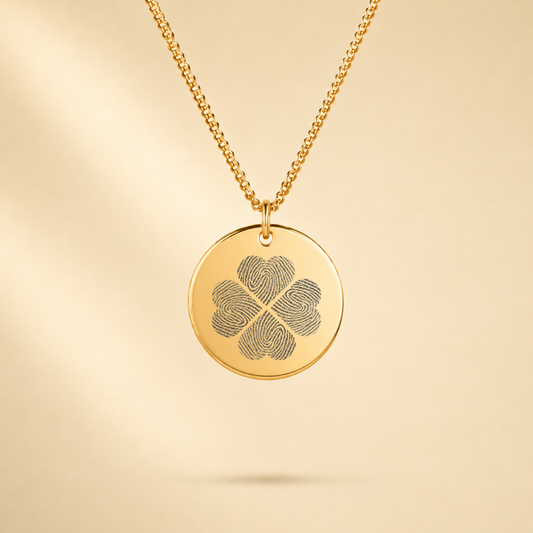 FAMILIE VINGERAFDRUK MUNT KETTING