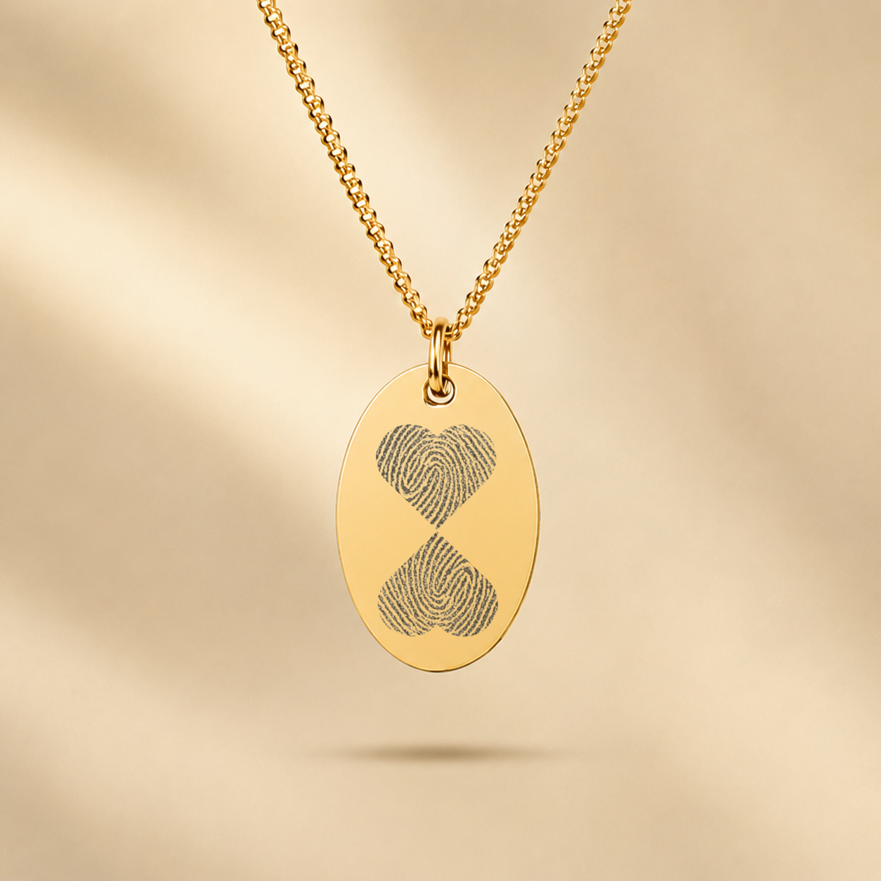 VINGERPRINT 2 HARTJES KETTING