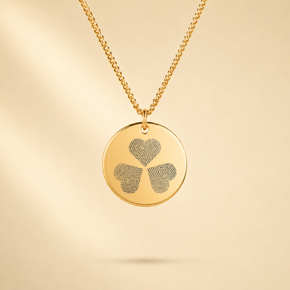 DRIE VINGERAFDRUKKEN MUNT KETTING