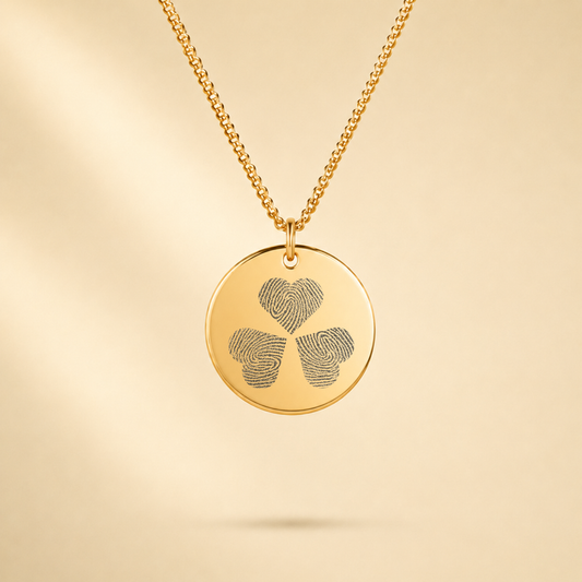 DRIE VINGERAFDRUKKEN MUNT KETTING