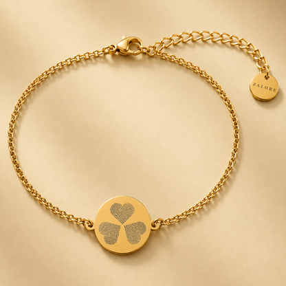 DRIE VINGERAFDRUKKEN MUNT ARMBAND