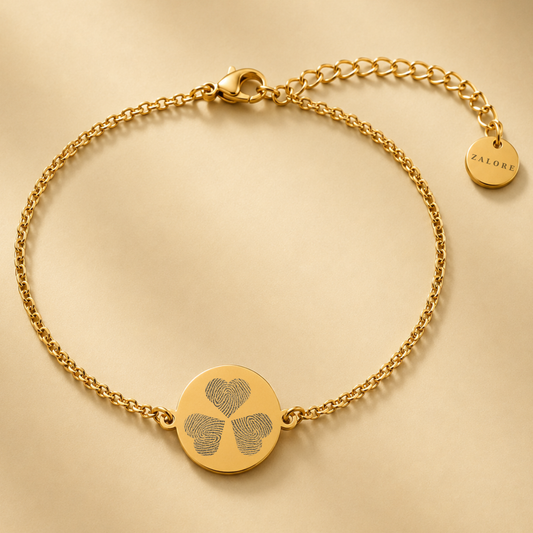 DRIE VINGERAFDRUKKEN MUNT ARMBAND