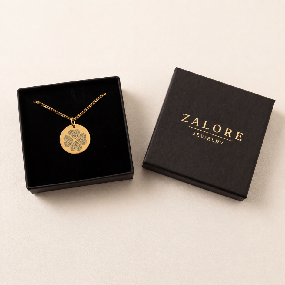 FAMILIE VINGERAFDRUK MUNT KETTING