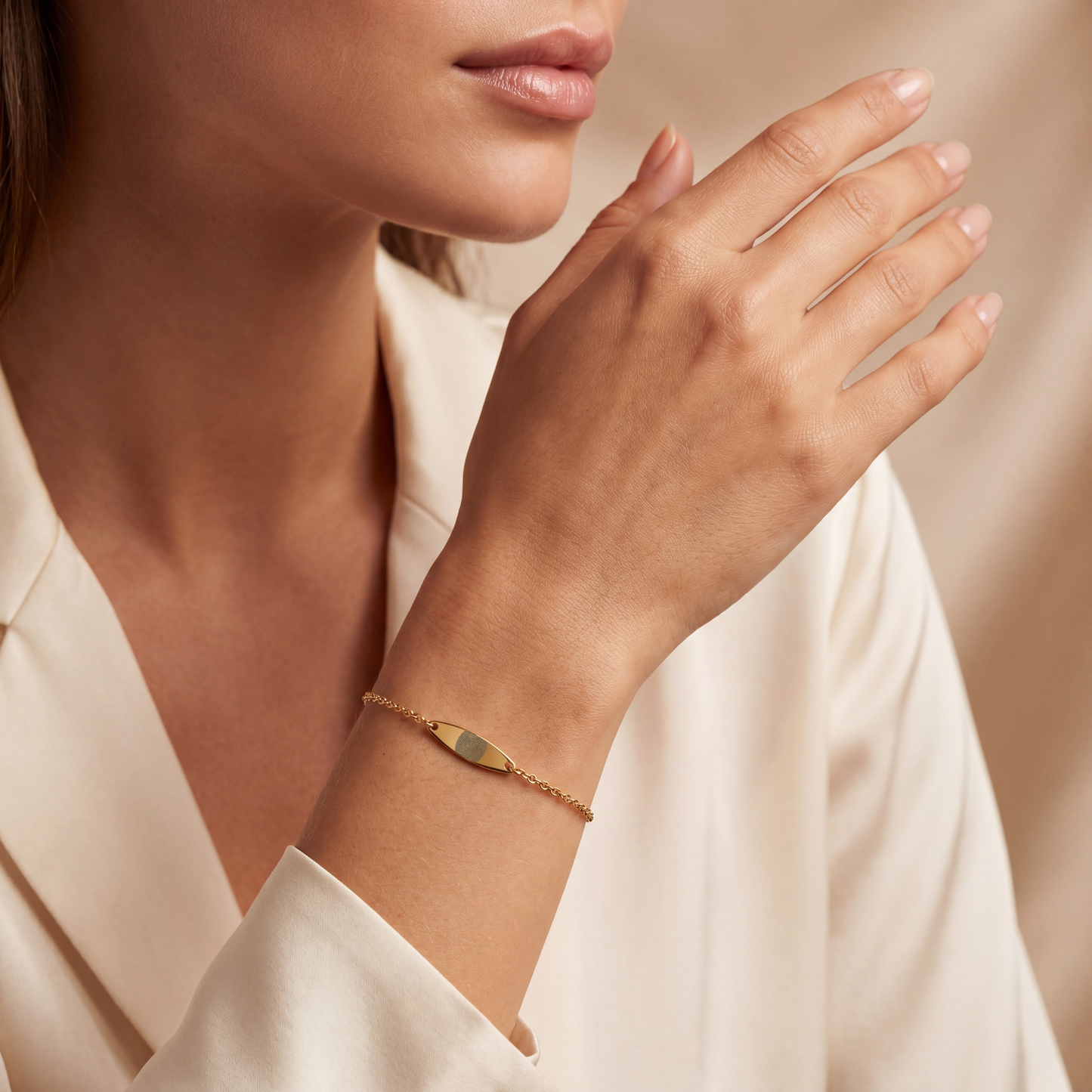 VINGERAFDRUK OVAAL BALKJE ARMBAND