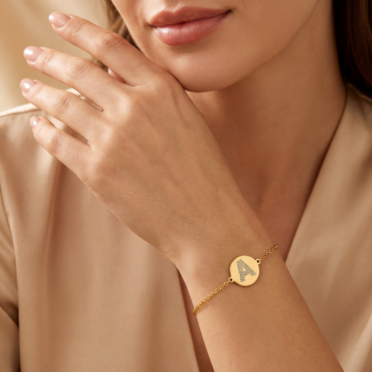 VINGERAFDRUK LETTER MUNT ARMBAND