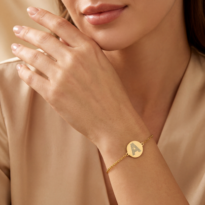 VINGERAFDRUK LETTER MUNT ARMBAND
