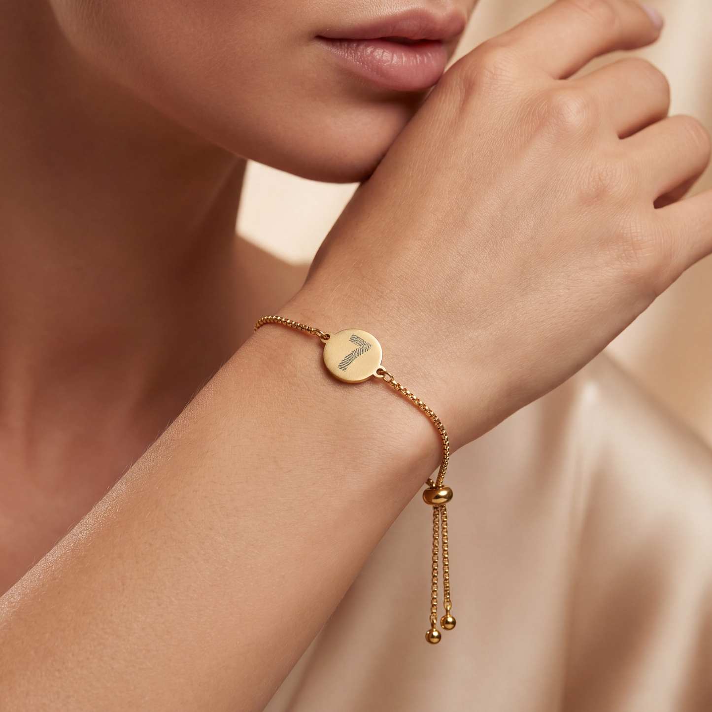 VINGERAFDRUK CIJFER VERSTELBARE ARMBAND